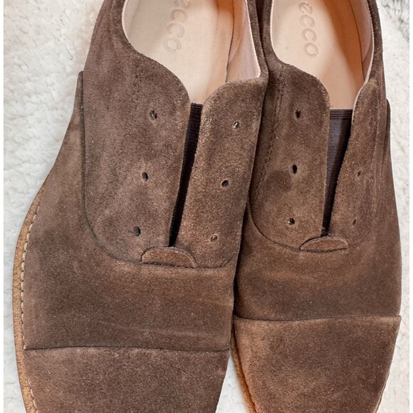 ECCO Loafer Size 8 Women's‎ Sartorelle 25 Tailored Slip-On Brown Leather - Picture 5 of 12